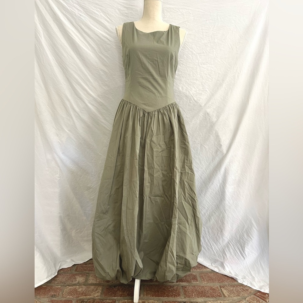 NWT CAMILA COELHO Drop Waist Bubble Hem Midi Dress Small
